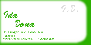 ida dona business card